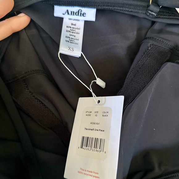 NWT Andie swimsuit - The Amalfi one piece xs black - Picture 3 of 6